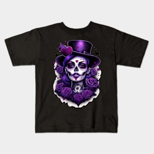 Calavera- Morada 05 Kids T-Shirt